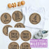 Hadley Designs Rustic Baby Monthly Milestone Stickers, 16 Stickers for Newborn Photo Props