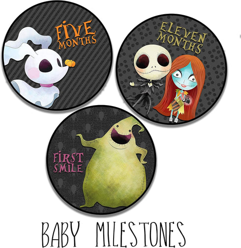 Silly Goose Gifts Little Nightmares Character Themed Baby Milestone Stickers, Set of 18 for First Year Photo Prop