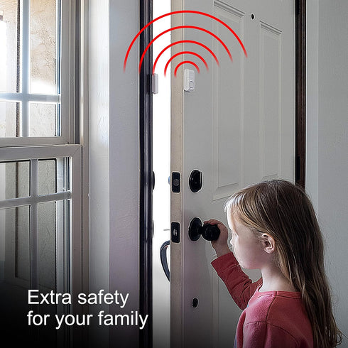 GE Personal Security Window and Door Alarm, 2 Pack, Wireless Chime/Alarm, Easy Installation, Home Security, White