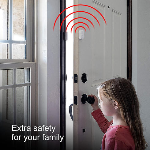 GE 5 Pack Personal Security Window and Door Alarm, Wireless Chime/Alarm, Easy Installation for Home, Garage, Apartment,