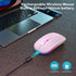 Wireless Bluetooth Mouse, LED Rechargeable Laptop Mouse, Portable Dual Mode Connection (BT5.2 and USB 2.4G), Slim (Pink)