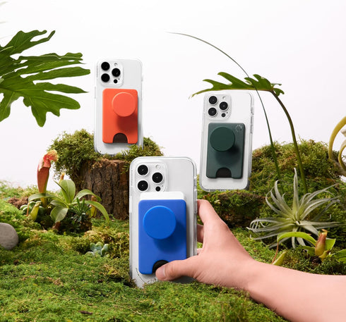 PopSockets Phone Wallet with Expanding Grip, Wireless Charging Compatible, Wallet for MagSafe - Into The Woods