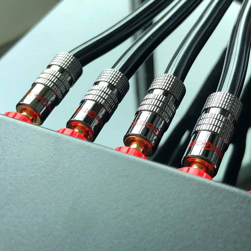 Speaker Connector Banana Plugs - 24K Gold Plated Brass 4mm Plug (12 Pairs / 24 pcs)