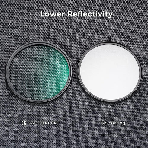 K&F Concept 58mm Black Diffusion 1/8 Filter, Mist Dreamy Cinematic Effect Filter for Video/Vlog/Portrait Photography