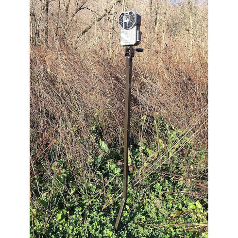 HME Trail Camera Holder Ground Mount with 360-Degree Rotational Camera Head, Easy Installation