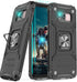 YmhxcY Galaxy S8 Armor Grade Case, Non-Slip Hybrid Rugged Phone Case with Rotating Holder Kickstand - KK Black