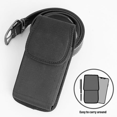 iPhone 15, 15 Pro, 14, 14 Pro, 13, 13 Pro, 12, 12 Pro, 11, XR, XS, 10 Holster with Belt Clip - Fits Phones with Cases.