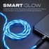 Statik GloBright 360 Magnetic Charging Cable, Light Up Magnetic USB C Charging Cable, Glowing Phone Charger Cord 3FT/1M