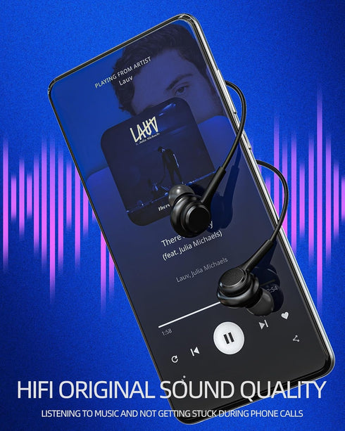 USB C Headphone with Microphone (2 Pack), Compatible for Samsung Galaxy Z Flip, S20, S21, S22, S23 Ultra, Note 10, 20,
