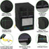 Two Small Heavy Weight 600D Waterproof Outdoor Speaker Covers for C-Bracket Mounted Outdoor Speakers - Fits Yamaha NS-AW194, Polk Atrium 4