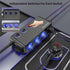 Cigarette Lighter Plug Splitter, 3 Socket 200W Car Cigarette Lighter Adapter USB Charger Extension Cord Multi Port