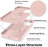IceSword iPhone 12 Mini Case Pink Sand, Thin Liquid Silicone, Soft Silk Microfiber Cloth, Shockproof, 5.4"