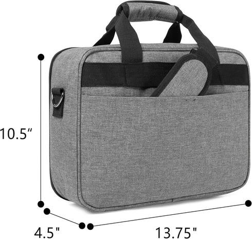 Medium(13.75 10.5 4.5 Inches), LUXJA Projector Case, Projector Bag with Accessories Storage Pockets (Compatible