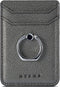 Phone Card Holder with Ring Grip for Back of Phone, Adhesive Stick-on Credit Card Wallet Pocket for Smartphones (Gun