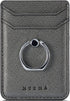 Phone Card Holder with Ring Grip for Back of Phone, Adhesive Stick-on Credit Card Wallet Pocket for Smartphones (Gun