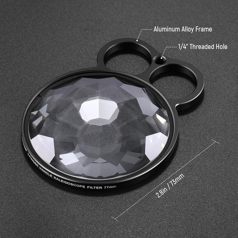 NEEWER 77mm Handheld Kaleidoscope Prism Lens Filter, Glass Prism Camera Lens Effect Filter for DSLR Photography