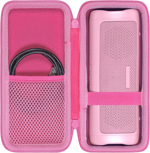 co2CREA Hard Case for BolaButty X-GO C27C Bluetooth Speaker, IPX5 Waterproof (Pink)