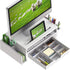 Simple Houseware Adjustable Monitor Stand Riser with Organizer Tray - White