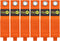 Heavy-Duty Wrap-It Storage Straps, 17-inch (6-Pack) Blaze Orange for Garage Organizer & Extension Cord Hanger