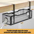 Under Desk Cable Management Tray Black, Cinati Cable Tray with Clamp for Desk Wire Management, No Damage