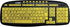 EZSee by DC Large Print Computer Keyboard USB Wired (Yellow Keys, Black Jumbo Print Letters) for Visually Impaired