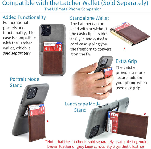Dockem Wallet Case for iPhone 11 Pro - Built-in Metal Plate for Magnetic Mounting & 2 Credit Card Holders