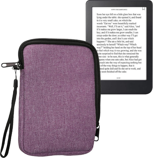 kwmobile Fabric Protective Cover Compatible with 6" eReader Cover - Fabric Cover for