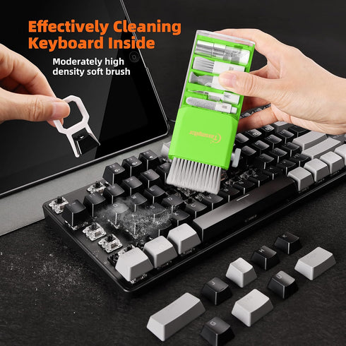 Laptop Screen Keyboard Cleaner Kit, Electronics Cleaning Tool for MacBook, iPad, iPhone, Light Green Brush
