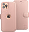 LUPA iPhone 11 Pro Flip Wallet Case - Slim Faux Leather Purse with Credit Card Holder, Rose Gold