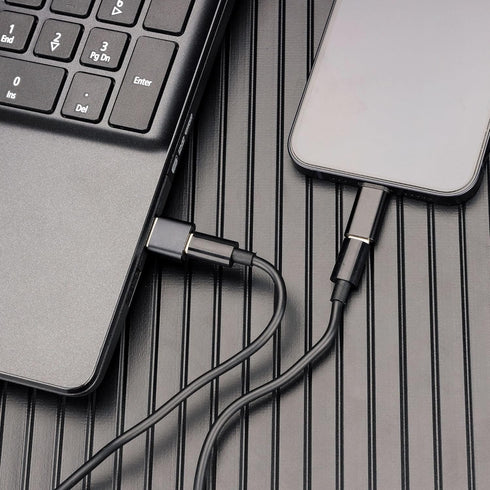 Compact Cable Card with 22" USB-C, USB-A/Micro-USB/Light/OTG Adapter Kit & Storage Box for Travel, Charging & Data