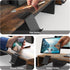 Simple Houseware Rustic Brown Desk Dual Monitor Stand Riser with Drawer