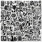 100PCS Waterproof Cool Gothic Stickers, Black and White Punk Vinyl Decals for Water Bottle, Phone Case, Laptop, Horror