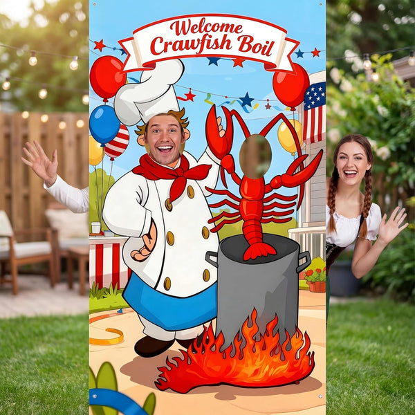 Baquler Crawfish Boil Party Photo Prop 6 x 3.6 ft Crawfish Party Decoration