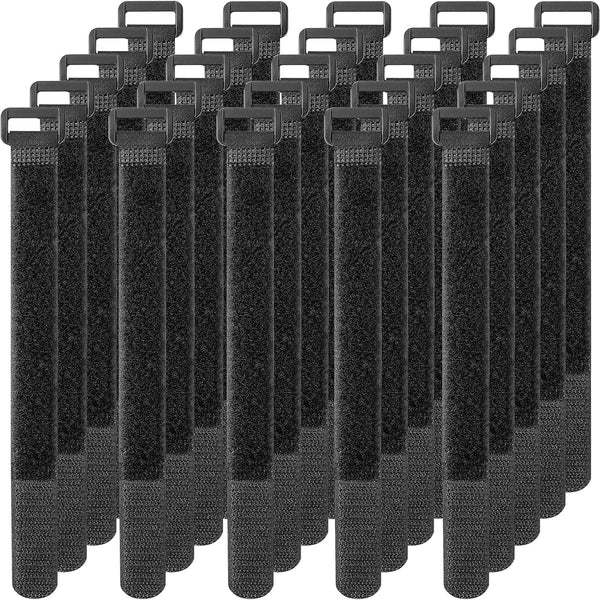 Pasow Adjustable Cable Ties Organizer Fastener with Plastic Buckle, 8 Inch, Pack of 25