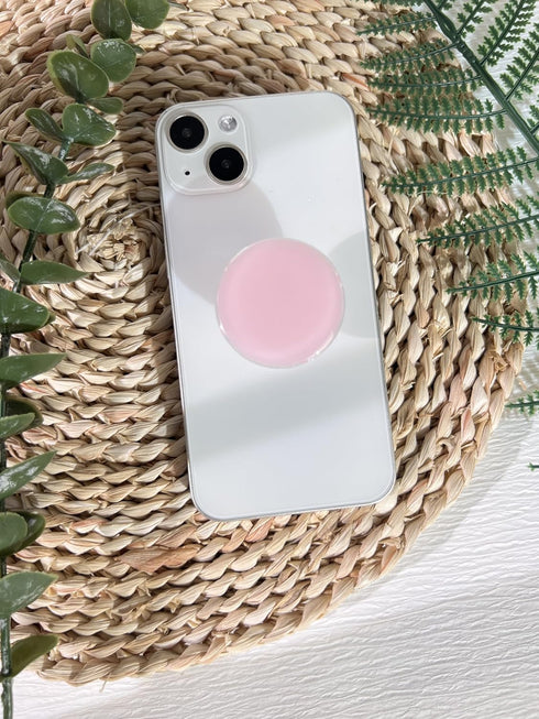 Solid Color Phone Grip Stand, Cute Resin Clear Cell Phone Holder,Handmade Expandable Collapsible Cell Phone Accessory, Phone Charms Kindle Holder Support with Transparent Base