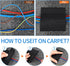 WILLBOND Commercial Carpet(Black,39.37 Carpet Cord Cover Cable Grip Floor Cover Cable Protector Management Only