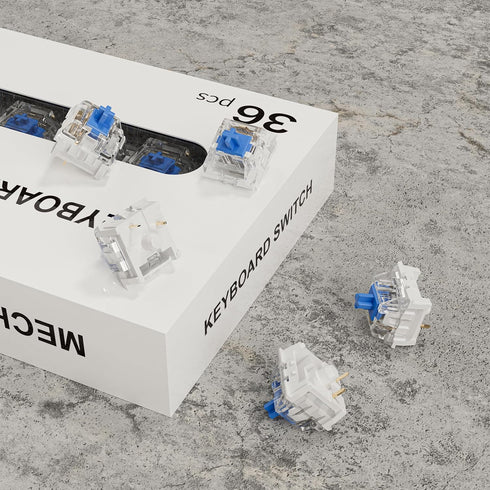 72PCS 3D ZhouWang Blue Pre-Lubricated,Dustproof Click Switch,Crisp clicking Sound with Strong Tactile Feedback