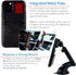 Dockem M2 Exec Wallet Case for iPhone 11 Pro, Black Synthetic Leather, 2 Credit Card Holders, Metal Plate