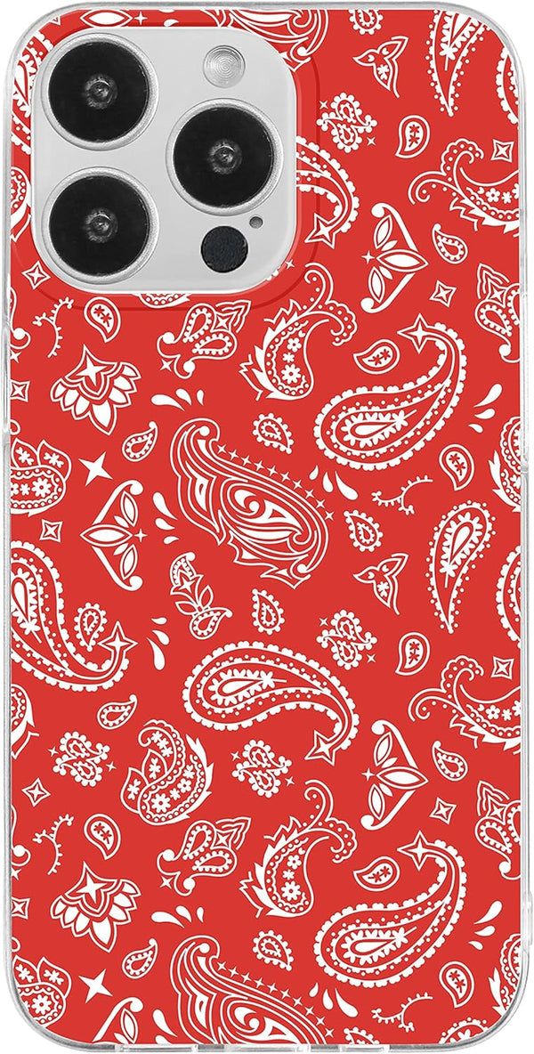 Blingy's for iPhone 13 Pro Case (6.1 inch), Fun Bandana Style Tribal Ethnic Pattern Paisley Art Soft TPU Protective