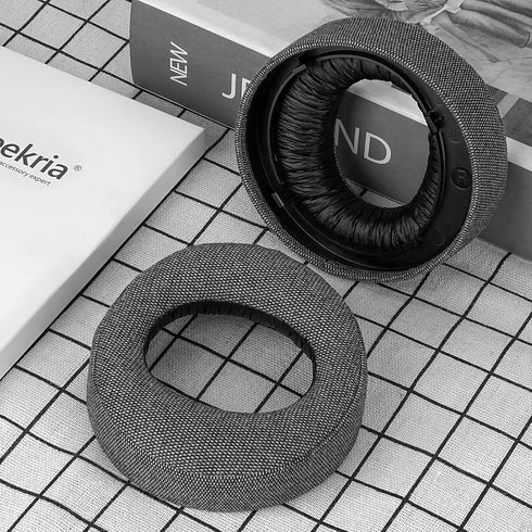Geekria Comfort Linen Ear Pads for PS5 Pulse 3D Wireless Headphones - Replacement Earpads & Ear Cups (Grey)