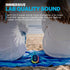 JLab 8+ IP55 100 Pop Party Portable Bluetooth Speaker, Navy, Hours of Playtime, Waterproofing, Detachable Loop Handle
