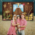 Western Party Decorations, 70.8 x 43.3 Inch Large Cowboy Backdrop, Rustic Wild West Theme Banner for Baby Shower Photo