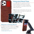 Dockem Wallet Case for iPhone 12 Pro Max, Built-in Metal Plate for Magnetic Mounting & 2 Credit Card Holders