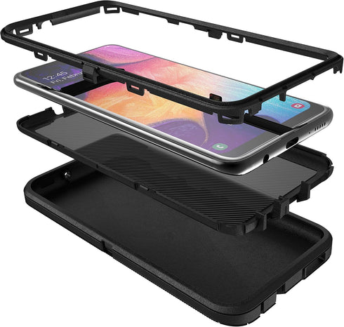 MXX Heavy Duty Case for Samsung Galaxy A50 - Drop Protection Case for Galaxy A50/A50s/A30s (Black)