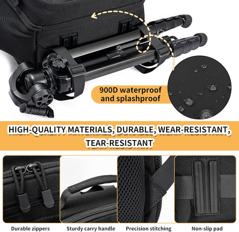 Drone Backpack for DJI Mavic Pro, Waterproof Camera Backpack for Nikon Canon Sony DSLR with Laptop Compartment