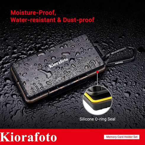 Dual Protect Micro SD Card Case - Water-Resistant Anti-Shock Organizer with 54 PCS Clear Memory Card Holders
