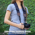USA Gear TrueSHOT Neck Strap Neoprene Camera Straps - Padded Camera Strap, Pockets, and Quick Release Buckles - Compatible with Canon, Nikon, Sony and More DSLR and Mirrorless Cameras (Polka Dot)