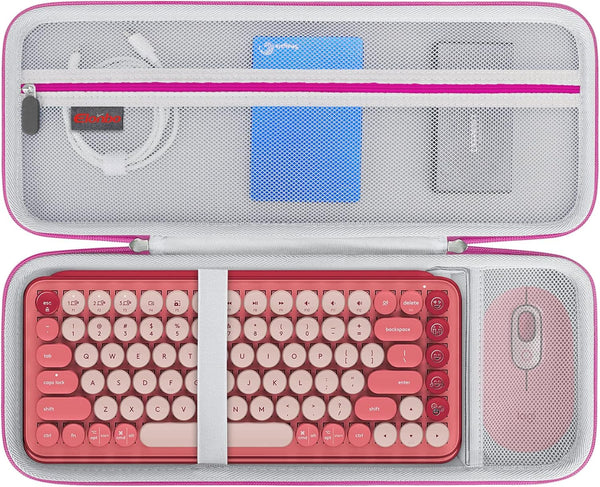 Elonbo Hard Carrying Case for Logitech POP Keys Mechanical Wireless Keyboard, Portable Travel Case Bag with Extra