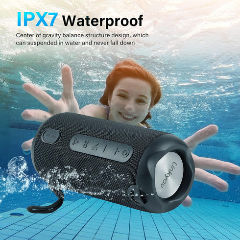 Generic Linkyou Bluetooth Speakers, Portable Wireless Speaker with 30W Stereo Sound, IPX7 Waterproof, 30 Hours Playtime
