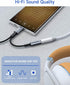 USB C to 3.5mm Headphone and Charger Adapter, 2-in-1 Dongle Cable for Galaxy S22 S21 S20 Ultra Note 20 10